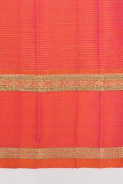 Pink and orange Vairaoosi pure kanchipuram silk saree