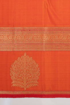 Peacock Blue Lakshabuttis Vintage Pure Kanchipuram Silk Saree
