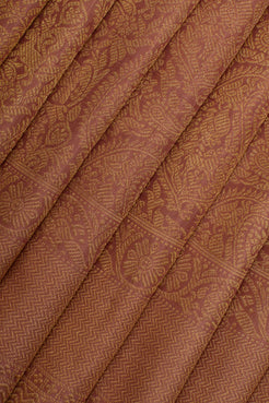 Apricot peach paisley vanasingaram brocade  pure kanchipuram silk saree
