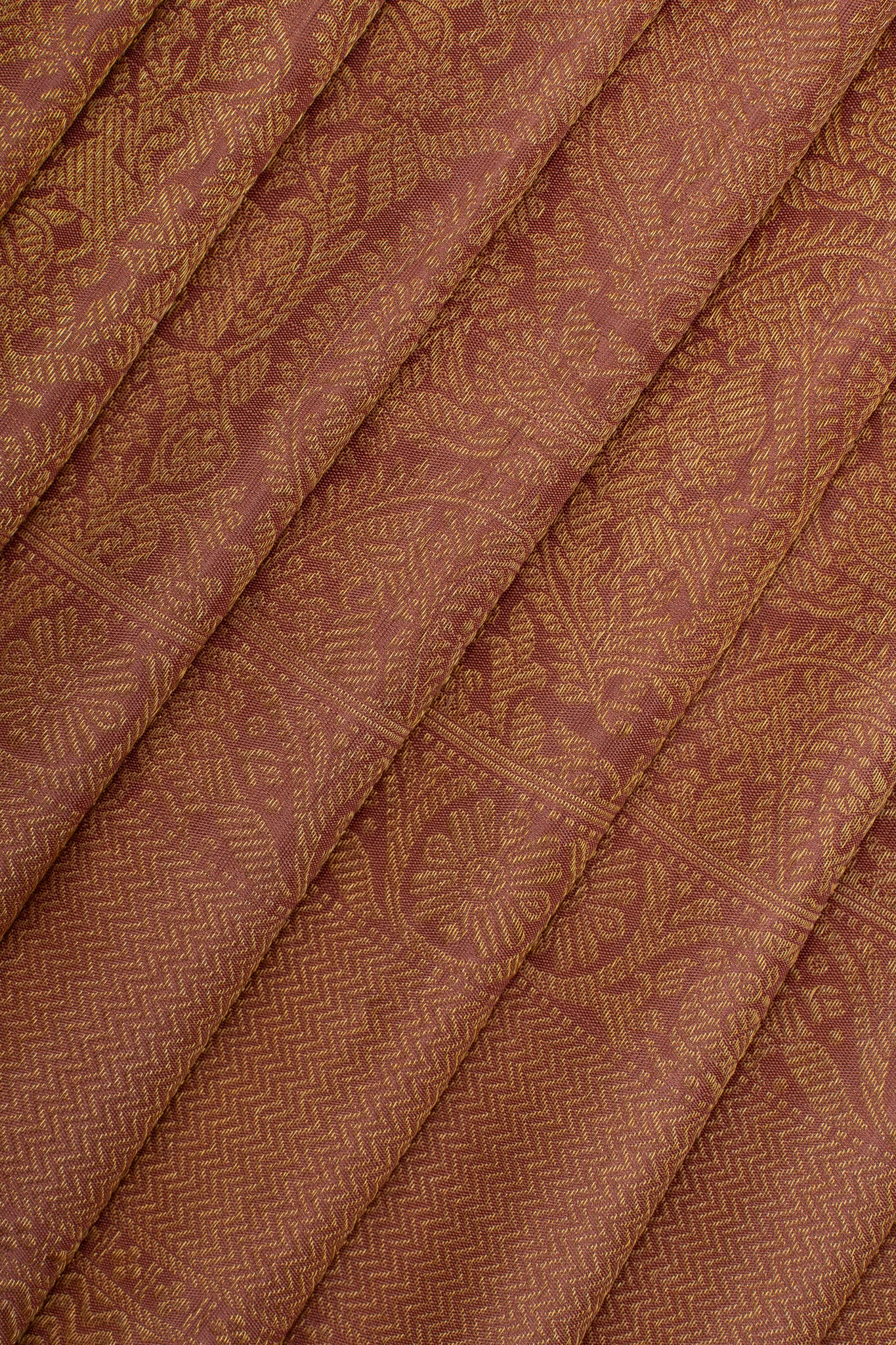 Apricot peach paisley vanasingaram brocade  pure kanchipuram silk saree