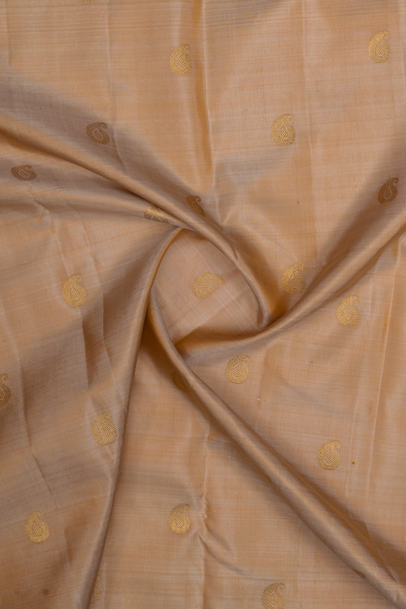 Sandal Beige and Maroon Traditional Pure Kanchipuram Silk Saree