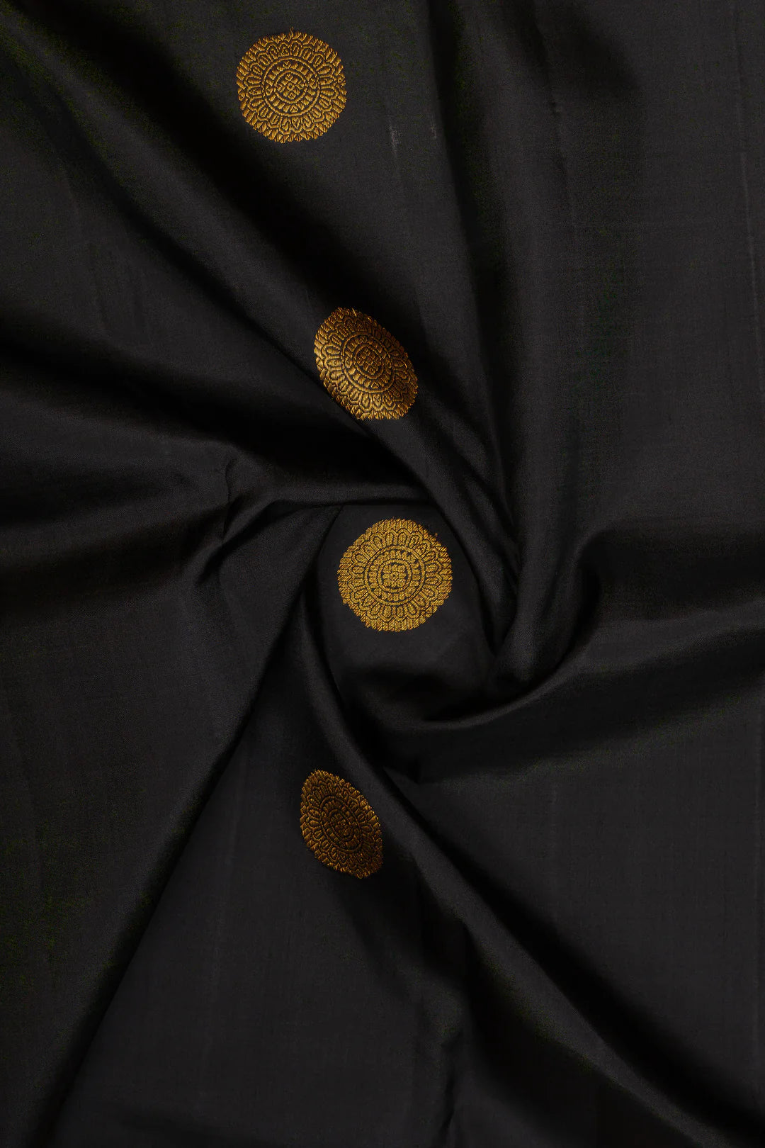 Black threadwork pure kanchipuram silk saree