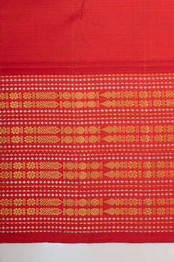 Cream Handpainted Ganga Jamuna Pure Kanchipuram Silk Saree