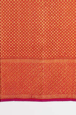 Lakshmi red pakshi jaalam brocade pure  kanchipuram silk saree