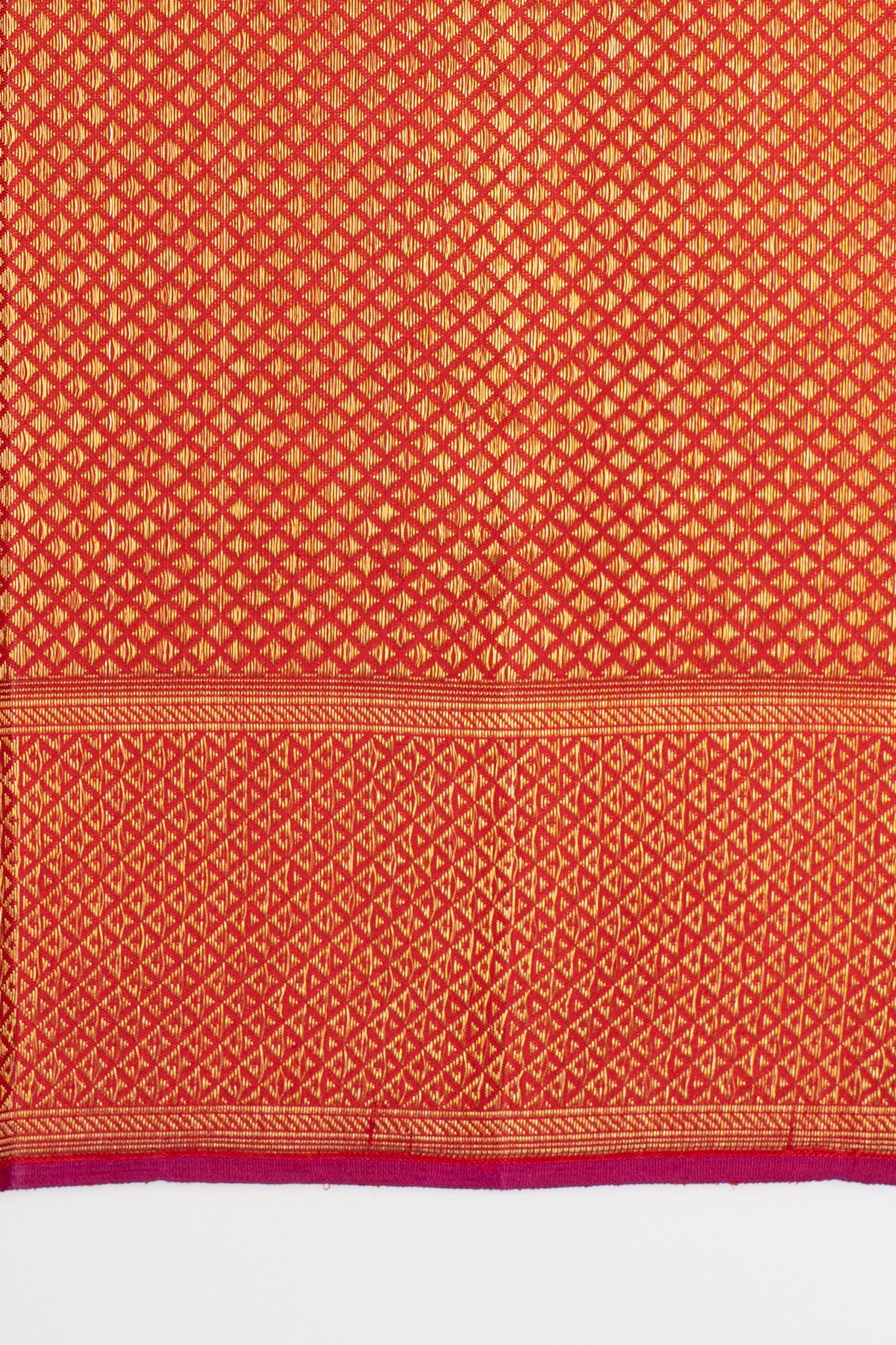 Lakshmi red pakshi jaalam brocade pure  kanchipuram silk saree