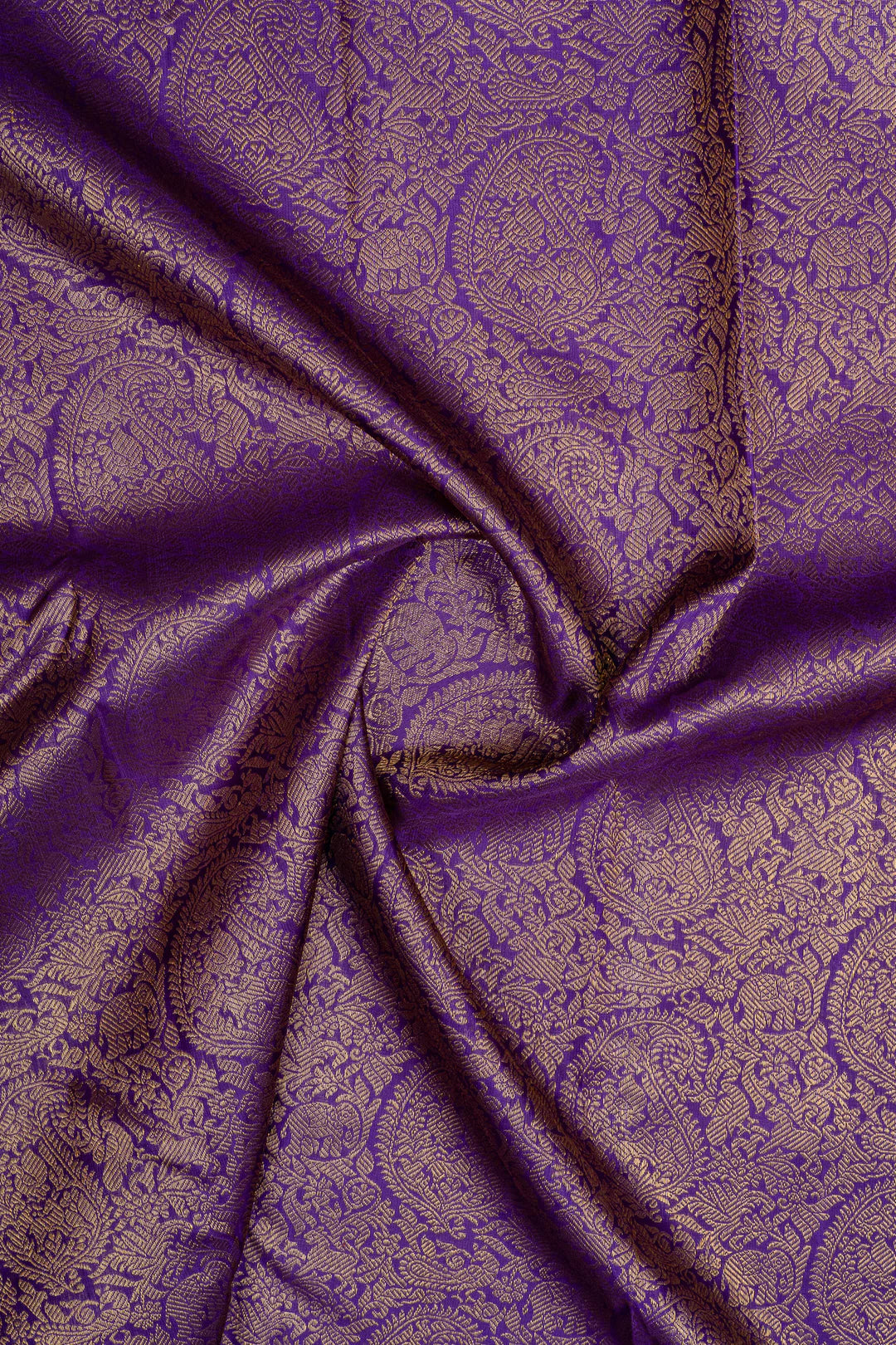 Purple brocade pure kanchipuram silk saree
