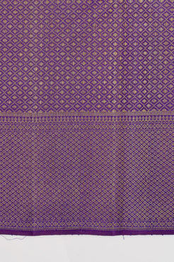 Purple brocade pure kanchipuram silk saree