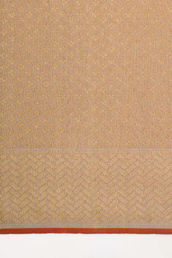 Champagne Gold Brocade Pure Kanchipuram Silk Saree