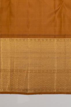 Champagne gold iruthalaipakshi brocade pure kanchipuram silk saree