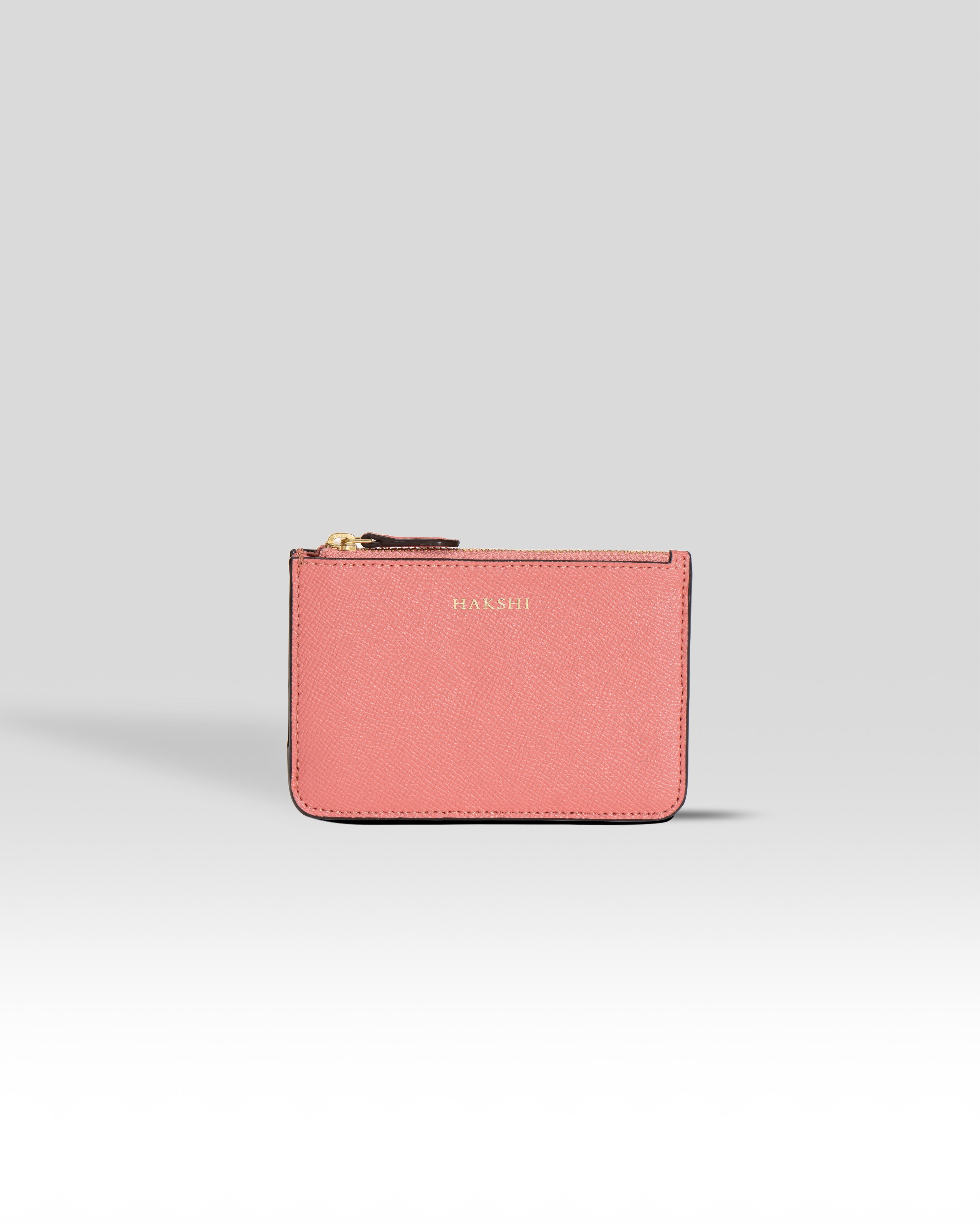 Neli Mini Zipper Wallet Flamingo Pink & Gold