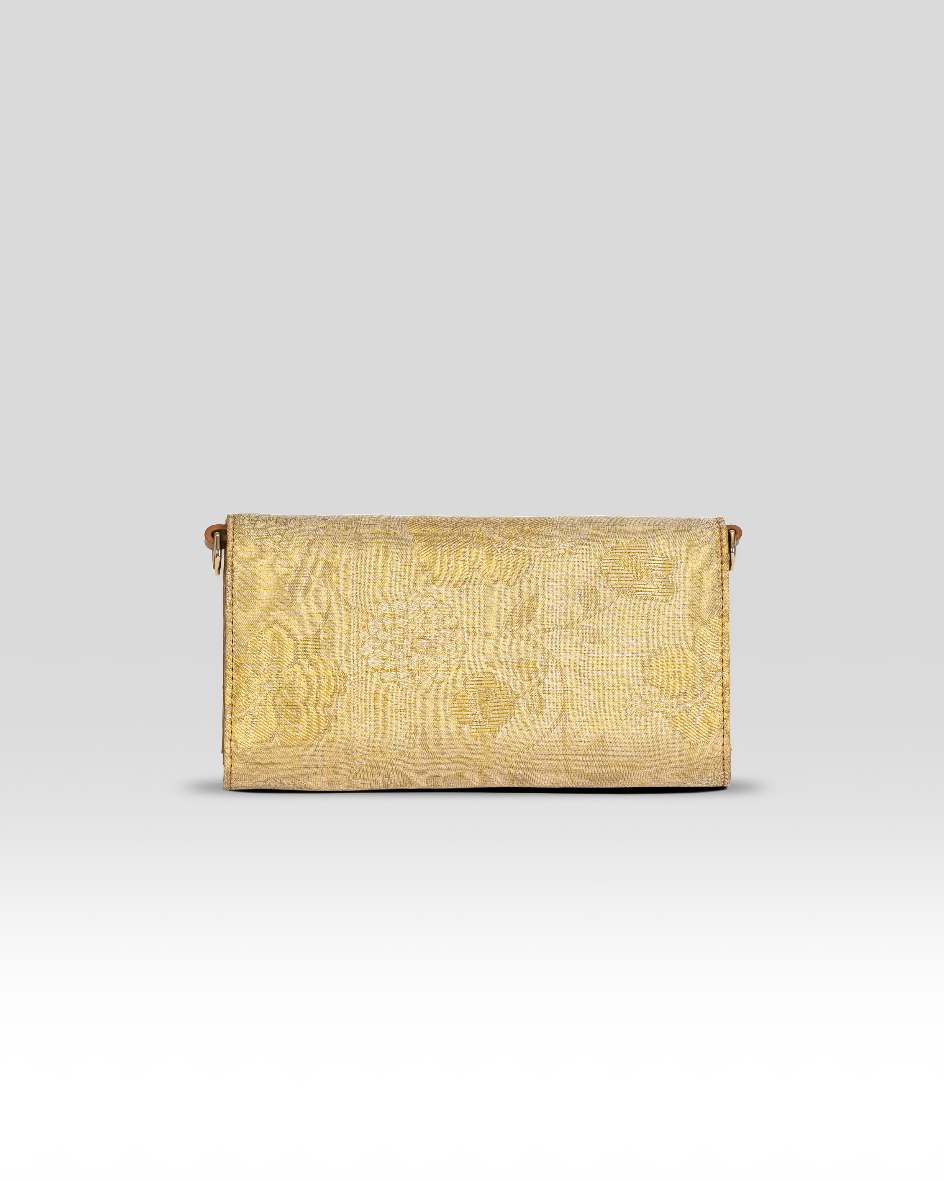 Vana Tissue Sling Bag Gold & Tan
