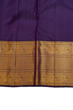 Cherry Pink and purple buttis pure Kanchipuram silk saree